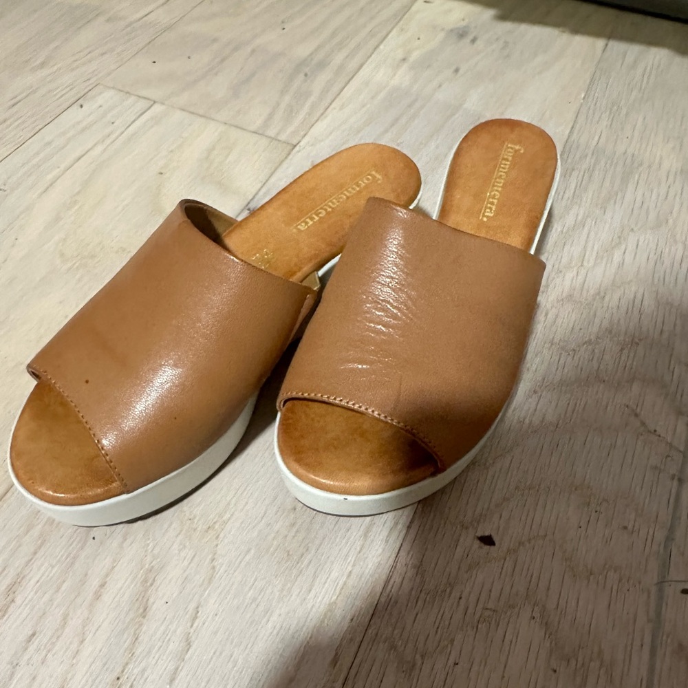Loeffler Randall Brown Leather Mules